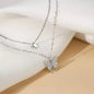2-Layer Butterfly Necklace for Women