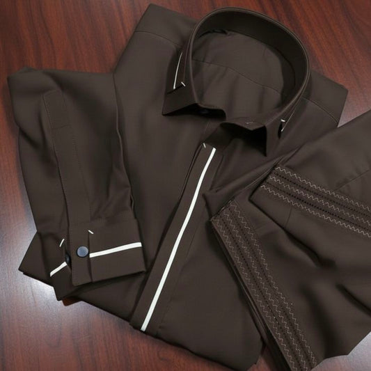 Brown Men's Shalwar Kameez